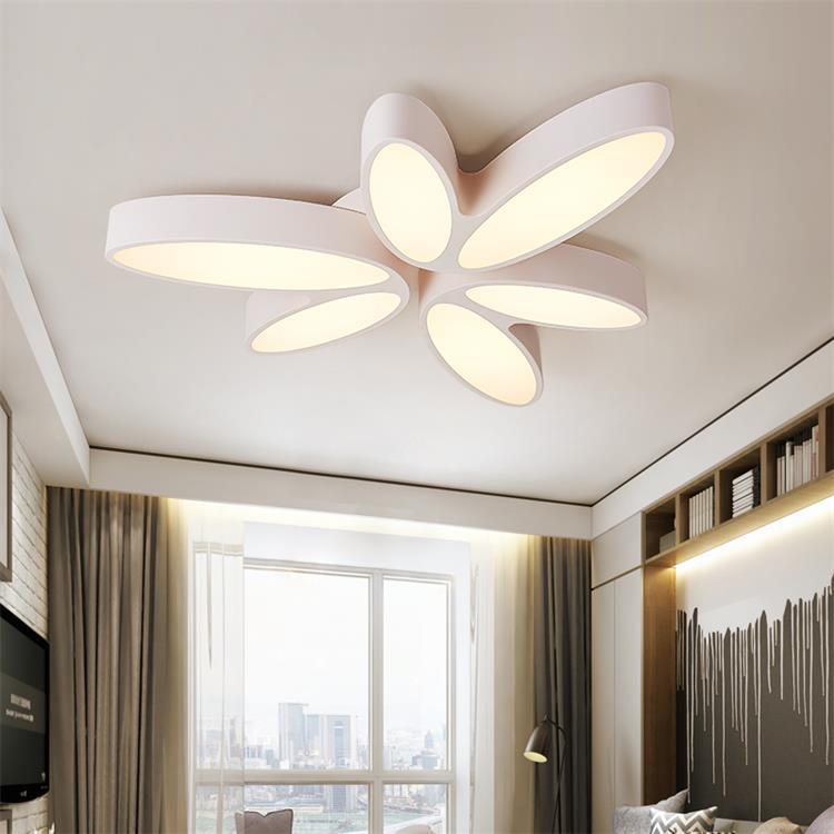 Contemporary Floral Flush Mount Acrylic 6 Light Fixture - 27"/33.5" Flush Light in Warm/White" for Hallway