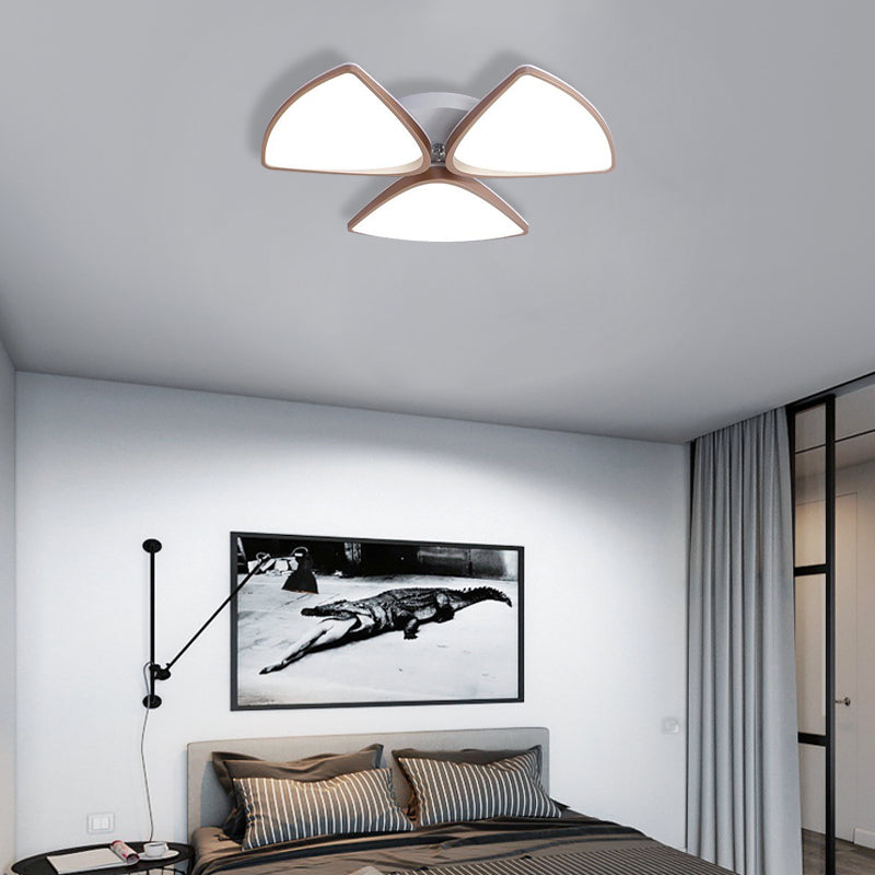 Modern Acrylic Bedroom Ceiling Light Fixture, 3/4/5 Heads in White, with 3 Color Options