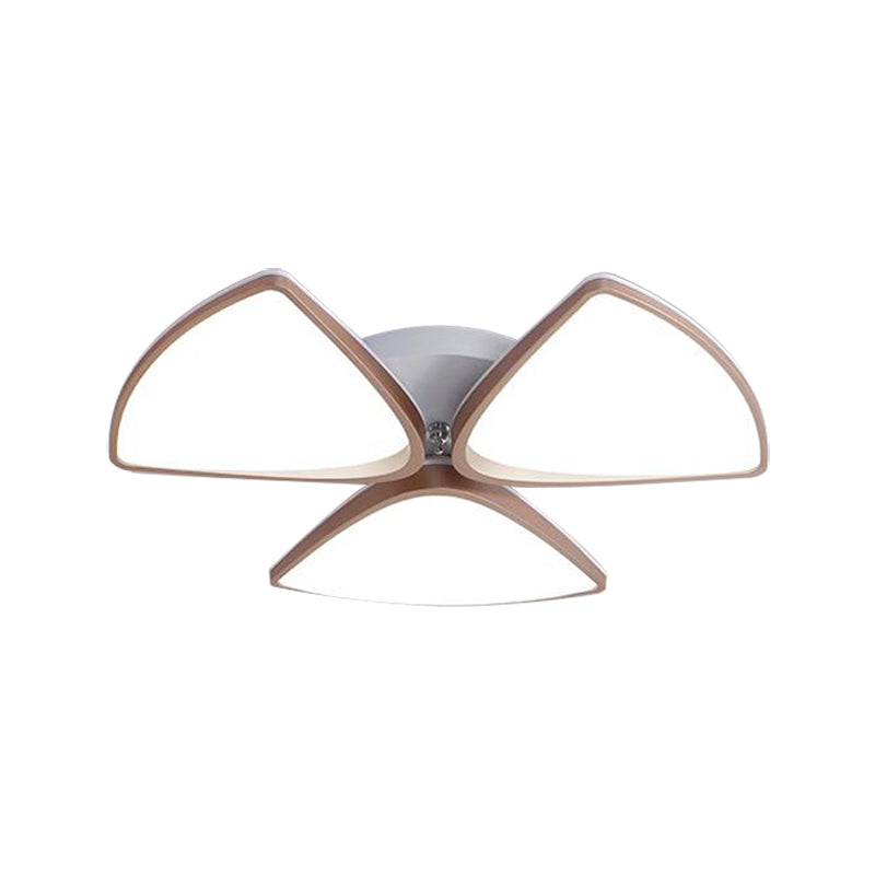 Modern Acrylic Bedroom Ceiling Light Fixture, 3/4/5 Heads in White, with 3 Color Options