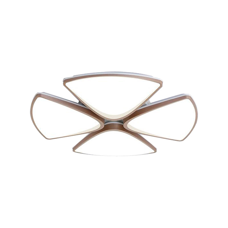 Modern Acrylic Bedroom Ceiling Light Fixture, 3/4/5 Heads in White, with 3 Color Options