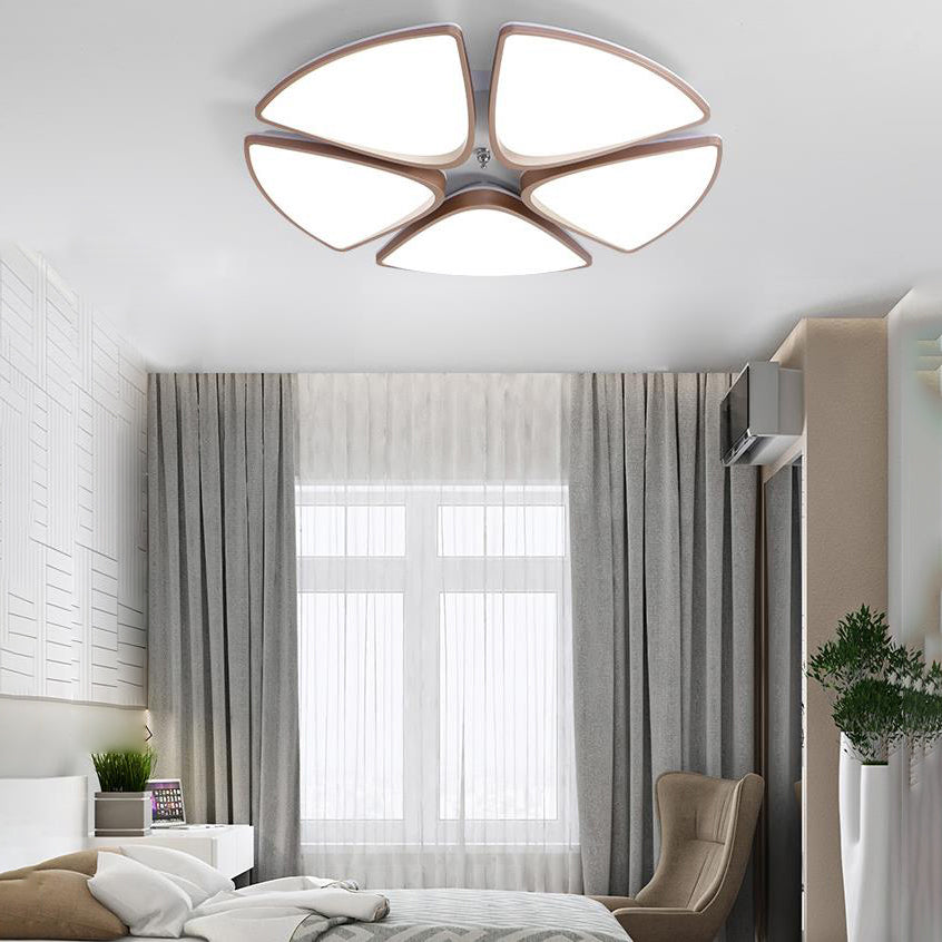 Modern Acrylic Bedroom Ceiling Light Fixture, 3/4/5 Heads in White, with 3 Color Options