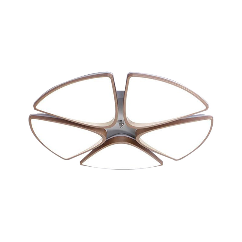 Modern Acrylic Bedroom Ceiling Light Fixture, 3/4/5 Heads in White, with 3 Color Options