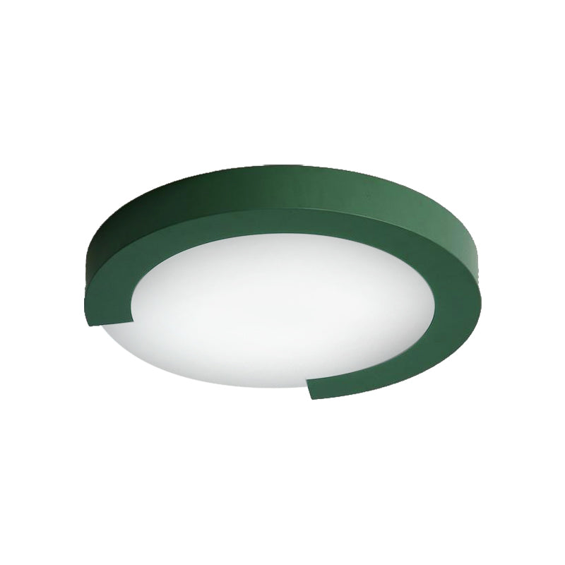 Macaron Flush Mount Ceiling Lights - 16"/20" Round in Black/White/Pink