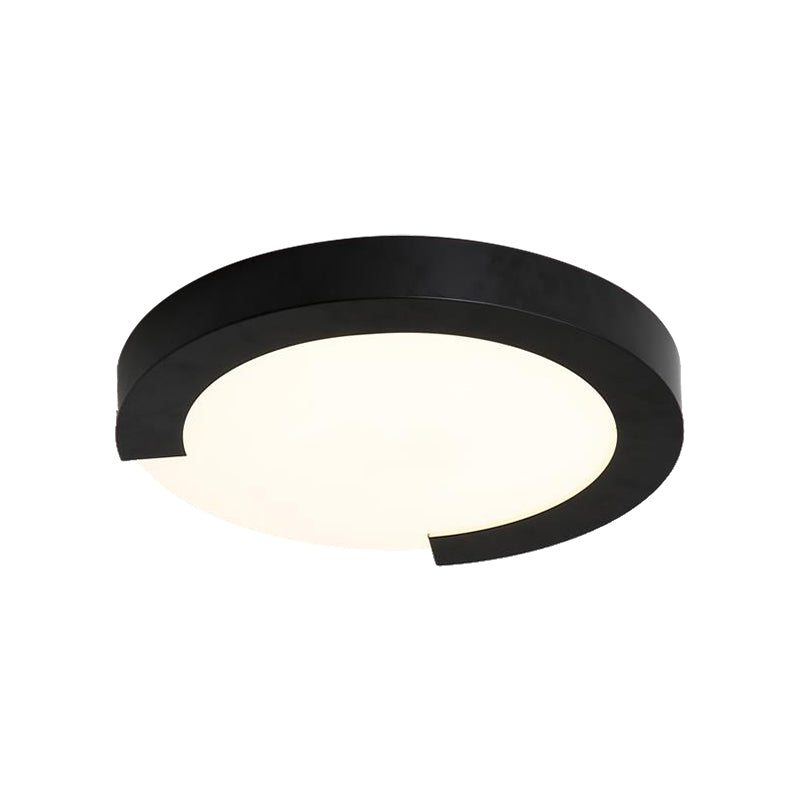 Macaron Flush Mount Ceiling Lights - 16"/20" Round in Black/White/Pink