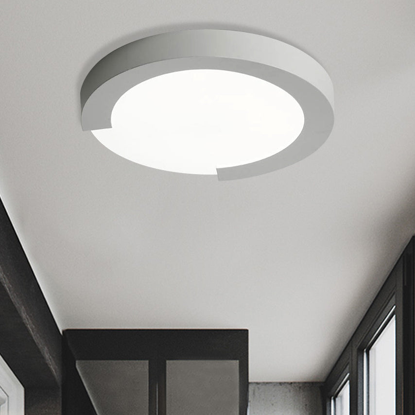 Macaron Flush Mount Ceiling Lights - 16"/20" Round in Black/White/Pink