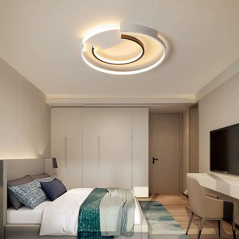 16"/19.5" Double Ring Flushmount Lighting - Modern White Ceiling Lights, Adjustable Warm/White Ambiance