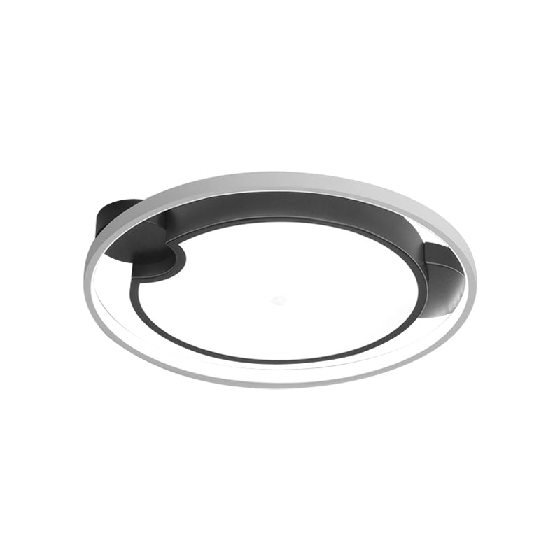 Contemporary Unique Bedroom Lighting Fixture - 16"/19.5", 1 Head Round/Square Ceiling Light