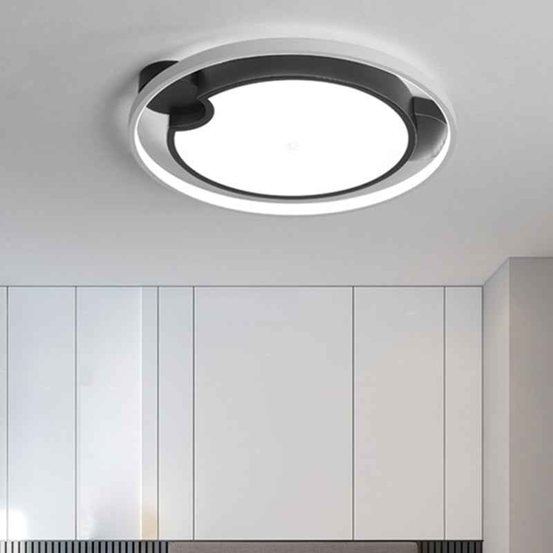 Contemporary Unique Bedroom Lighting Fixture - 16"/19.5", 1 Head Round/Square Ceiling Light