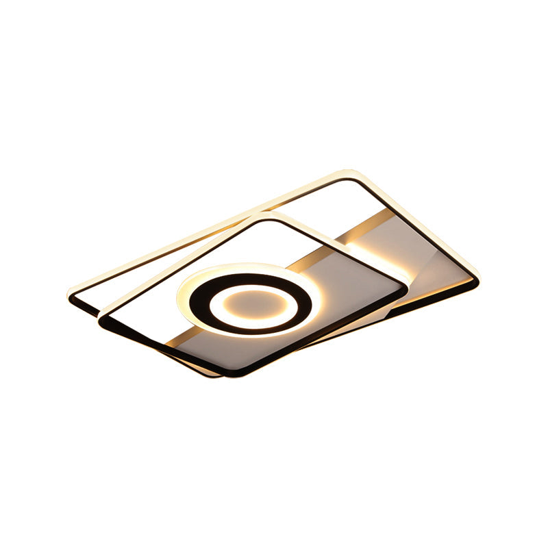 Minimalist Led Square Ceiling Flush Light - 16/19.5/23.5/35.5 Wide Warm/White
