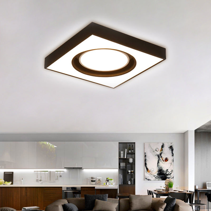 Modern Black and White Acrylic LED Ceiling Light for Cloth Shop