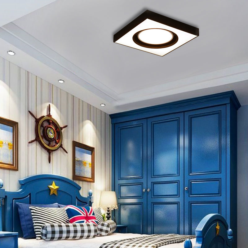 Modern Black and White Acrylic LED Ceiling Light for Cloth Shop