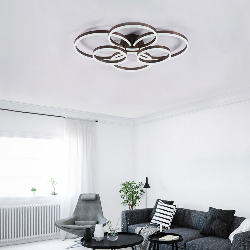 Plafonnier LED circulaire encastré pour salle d'étude avec éclairage naturel/chaud/blanc