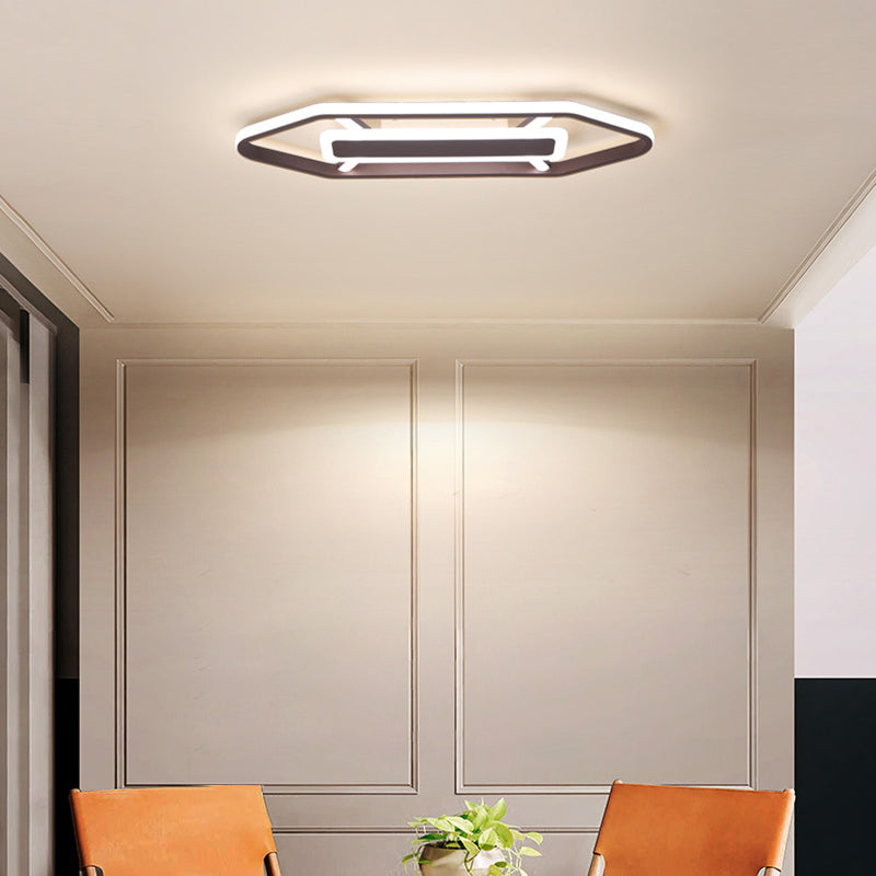Nordic Iron LED Flush Lighting for Bedroom in Warm/White Light (23.5", 31.5", 39" W)