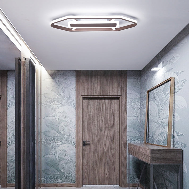 Nordic Iron LED Flush Lighting for Bedroom in Warm/White Light (23.5", 31.5", 39" W)