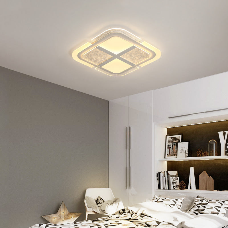 Square LED Ceiling Light with Mosaic Acrylic Design in Warm/White, 16"-23.5" Widths