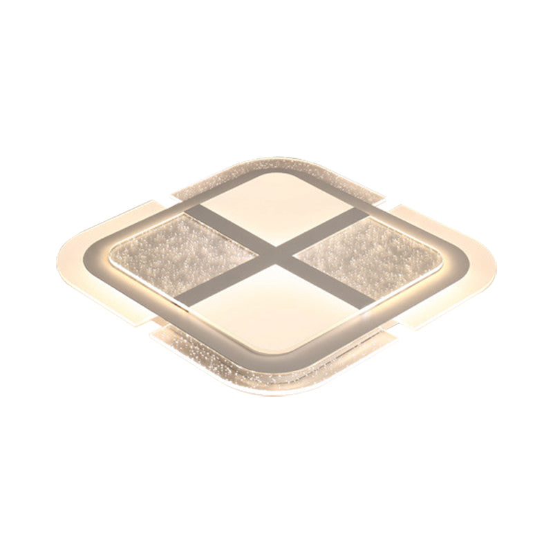 Square LED Ceiling Light with Mosaic Acrylic Design in Warm/White, 16"-23.5" Widths