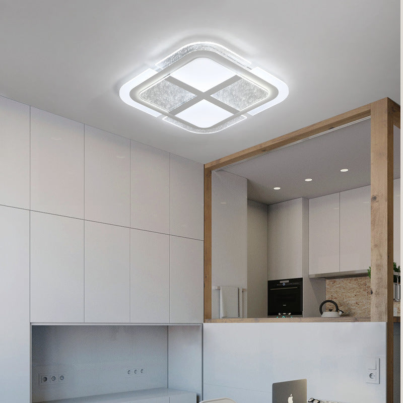 Square LED Ceiling Light with Mosaic Acrylic Design in Warm/White, 16"-23.5" Widths