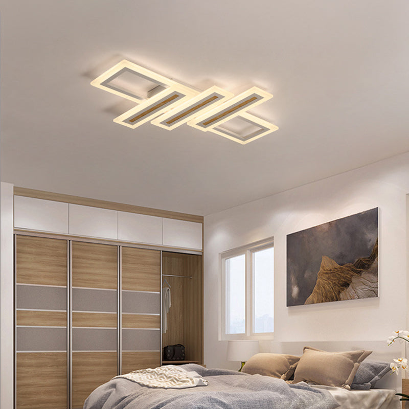 LED Linear Ceiling Lighting - Metal White Flush Mount Ceiling Light, Diffuser Included - Multiple Sizes Available (23.5"/31.5"/39")