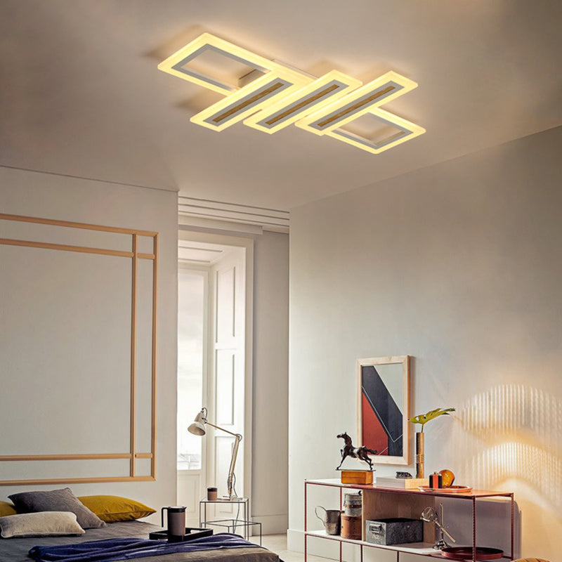 LED Linear Ceiling Lighting - Metal White Flush Mount Ceiling Light, Diffuser Included - Multiple Sizes Available (23.5"/31.5"/39")