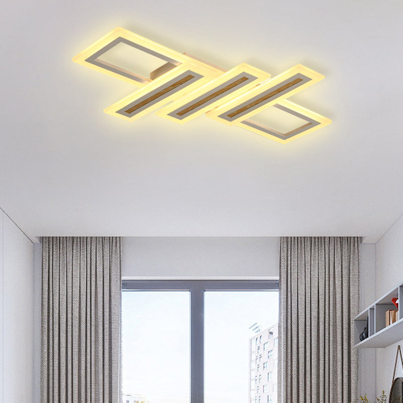 LED Linear Ceiling Lighting - Metal White Flush Mount Ceiling Light, Diffuser Included - Multiple Sizes Available (23.5"/31.5"/39")
