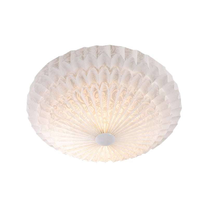 Modern White Acrylic Flush Mount LED Light with Dome Shade - 21"/26" Wide