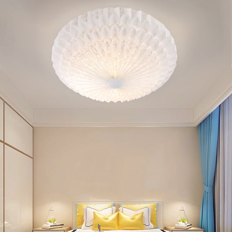 Modern White Acrylic Flush Mount LED Light with Dome Shade - 21"/26" Wide