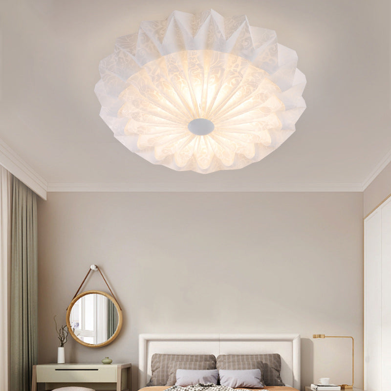 Modern White Acrylic Flush Mount LED Light with Dome Shade - 21"/26" Wide