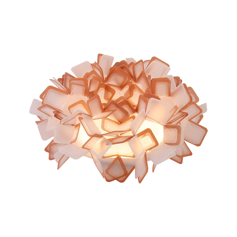 Art Deco Sinuous Flushmount LED Bedroom Light with Acrylic Shade