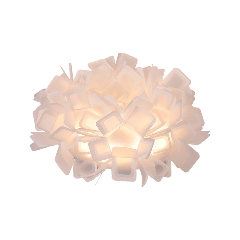 Art Deco Sinuous Flushmount LED Bedroom Light with Acrylic Shade
