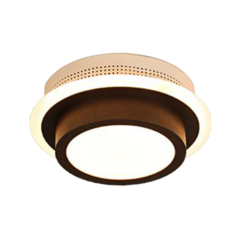 Modern LED Flush Ceiling Lamp in Black/White - Round, Square, or Triangle Acrylic Design for Corridor and Foyer