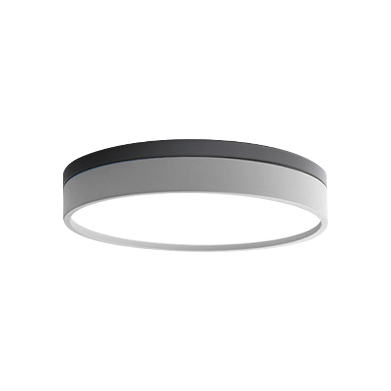 Nordic Tambour LED Ceiling Light in White with 12/16/19.5 Inch Diameter and Color Options