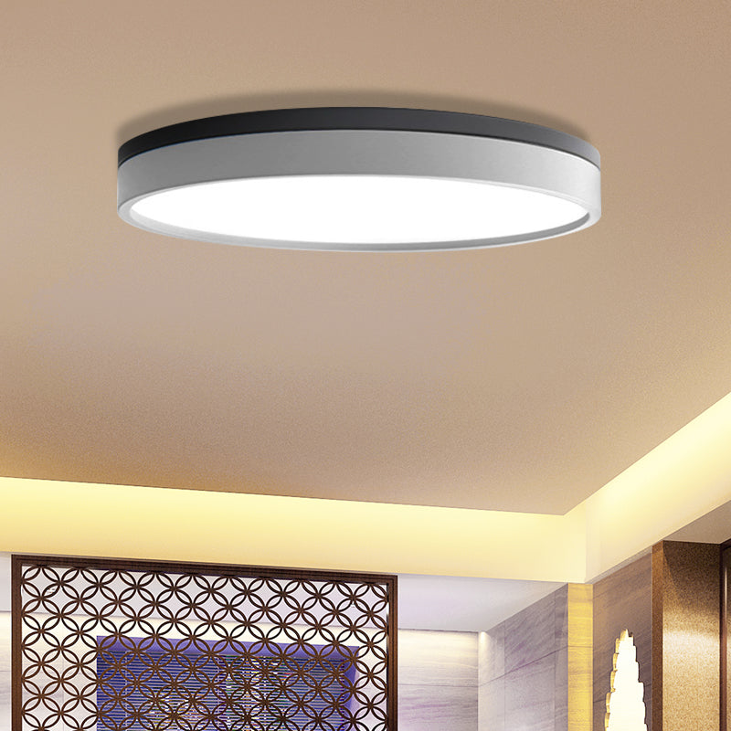 Nordic Tambour LED Ceiling Light in White with 12/16/19.5 Inch Diameter and Color Options