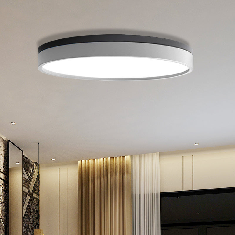 Nordic Tambour LED Ceiling Light in White with 12/16/19.5 Inch Diameter and Color Options