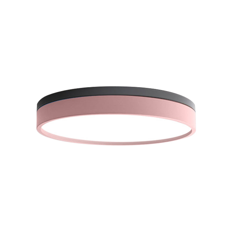 Nordic Tambour LED Ceiling Light in White with 12/16/19.5 Inch Diameter and Color Options