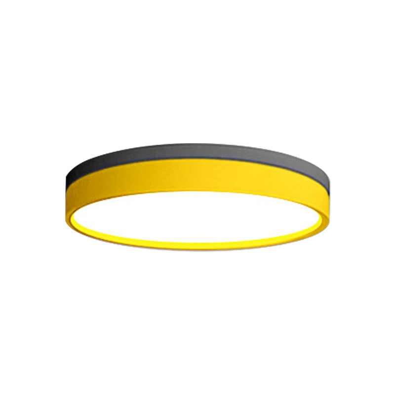Nordic Tambour LED Ceiling Light in White with 12/16/19.5 Inch Diameter and Color Options