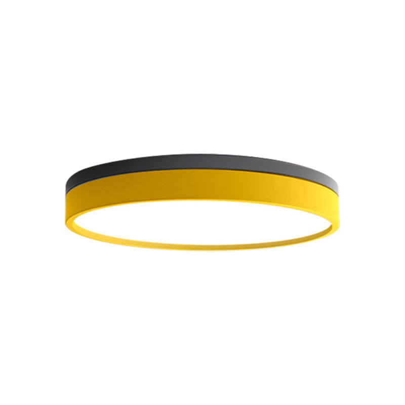 Nordic Tambour LED Ceiling Light in White with 12/16/19.5 Inch Diameter and Color Options