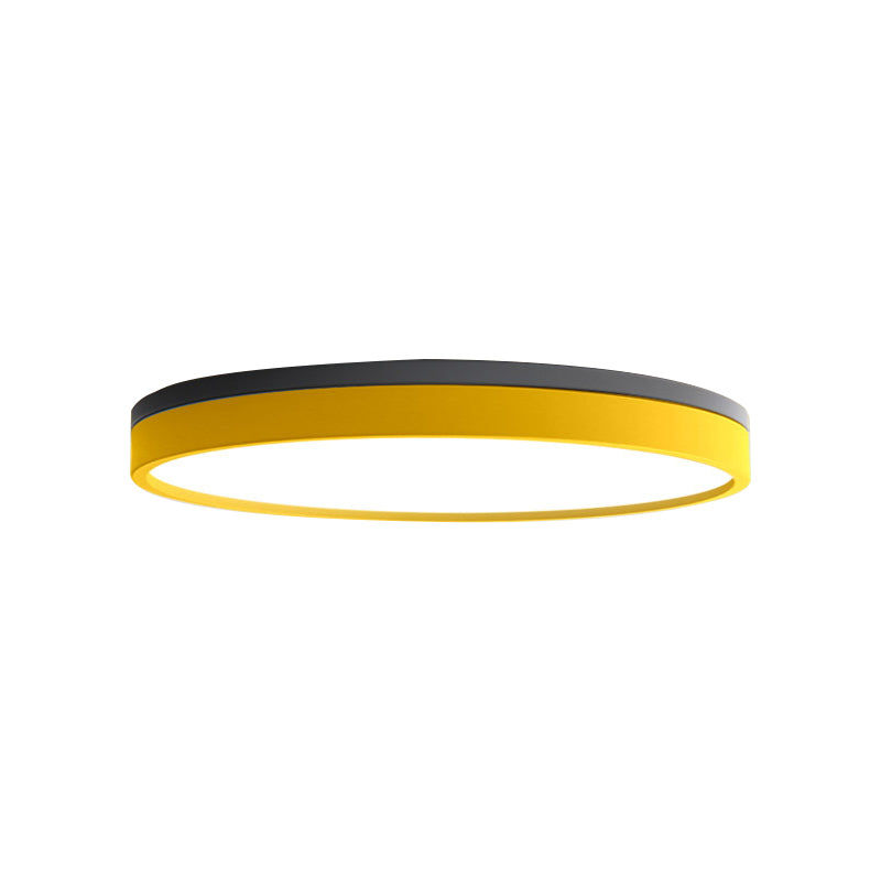 Nordic Tambour LED Ceiling Light in White with 12/16/19.5 Inch Diameter and Color Options