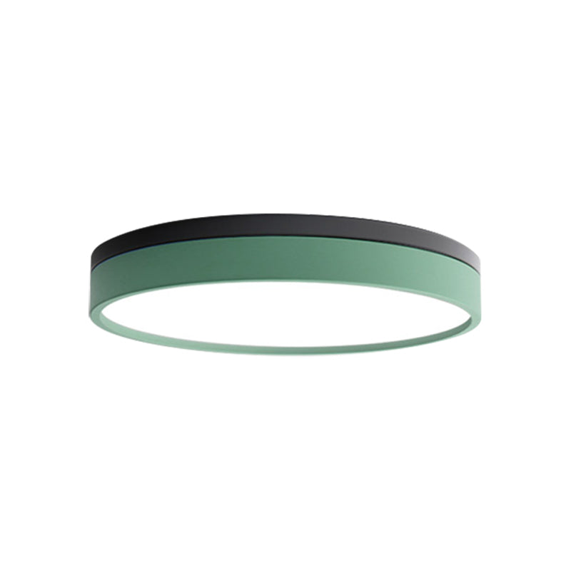 Nordic Tambour LED Ceiling Light in White with 12/16/19.5 Inch Diameter and Color Options