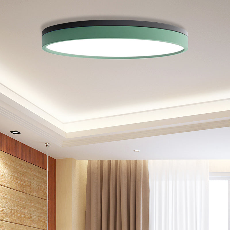 Nordic Tambour LED Ceiling Light in White with 12/16/19.5 Inch Diameter and Color Options