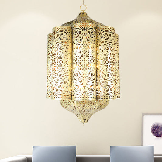 Vintage Brass Metal Pendant Light With Curved Head - Perfect For Bedroom Ceiling