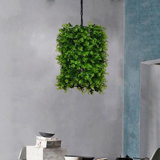 Green Metal Industrial Hanging Light with 1 Bulb - Perfect for Restaurant Ceilings