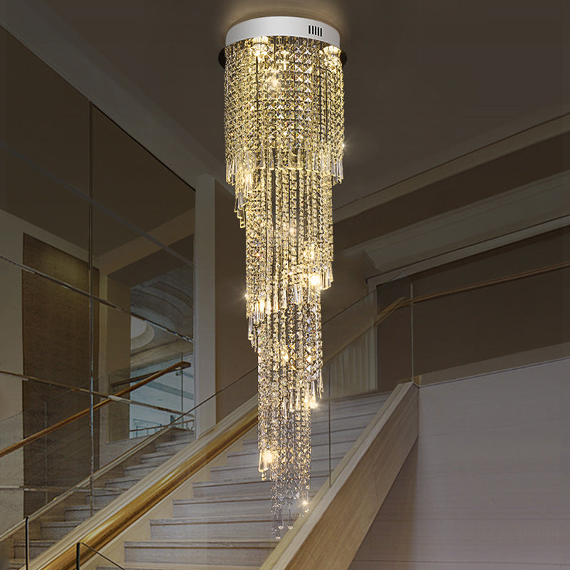 Modern Raindrop Crystal Pendant Light - 12-Head LED Multi Ceiling Lamp, Silver