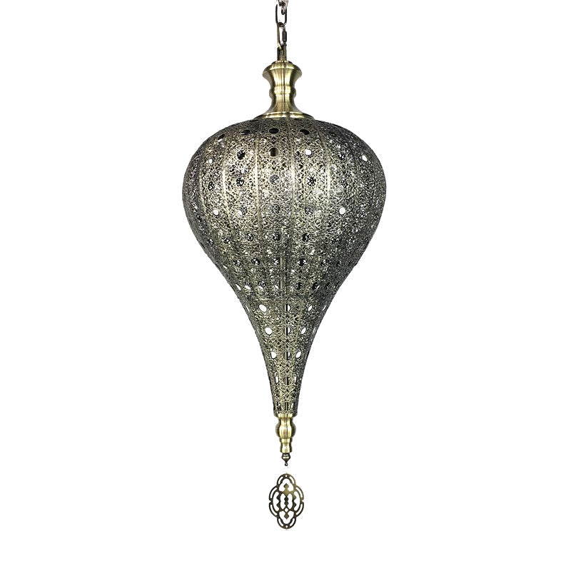 Vintage Coffee Shop Pendant Light With Ice Cream Metal Shade - Bronze Finish