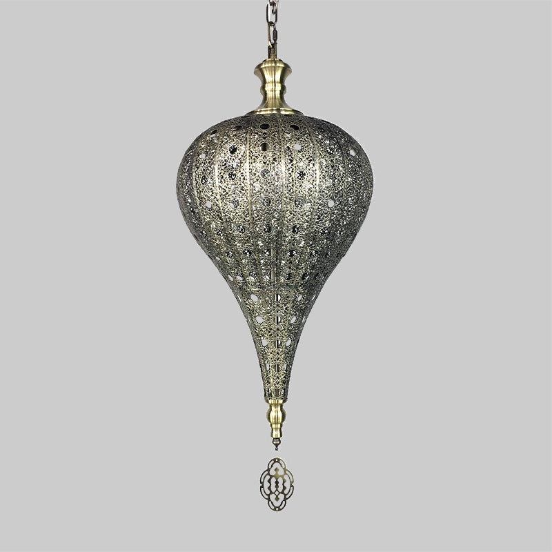 Vintage Coffee Shop Pendant Light With Ice Cream Metal Shade - Bronze Finish