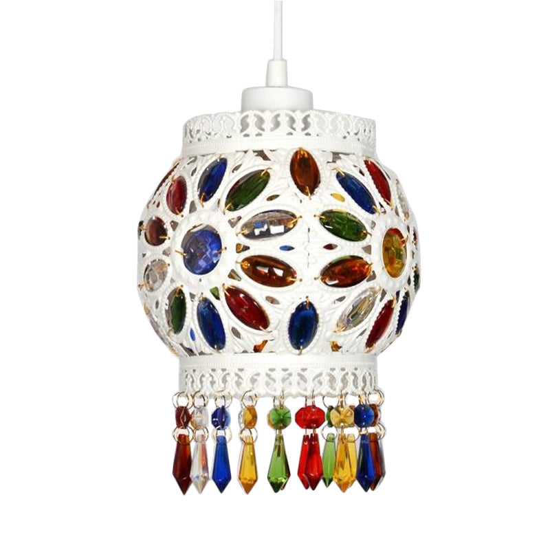 Vintage Metal Pendant Ceiling Light - White Bathroom Lamp
