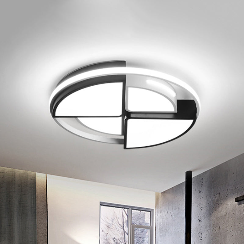 Modern Round Acrylic Ceiling Light – 16"/19.5" Flush Mount in Warm/White Light