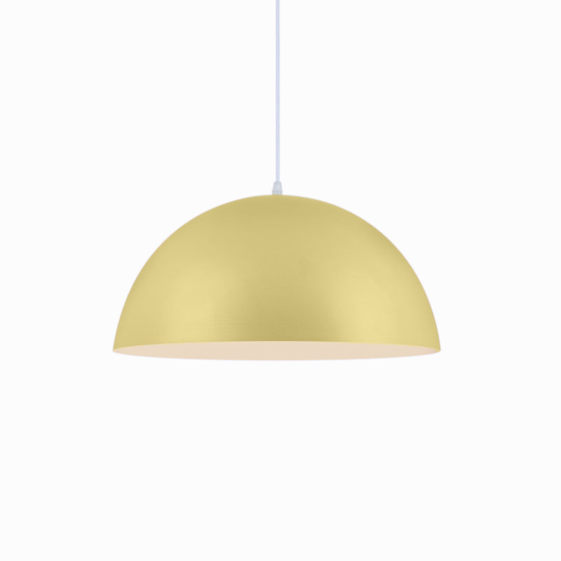 Suspension en aluminium à 1 lampe de style nordique en rose/jaune pour le salon