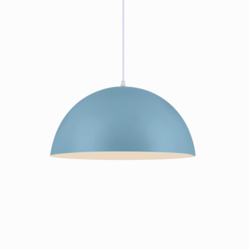 Nordic Style Bowl Pendant Light In Pink/Yellow For Living Room Décor