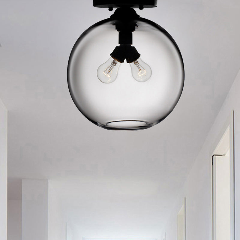 Modern 2-Head Flushmount Ceiling Lamp with Colorful Glass Shades - Global Ceiling Mounted Light"

or

"Global Modern 2-Head Flushmount Ceiling Lamp - Colorful Glass Shades Included