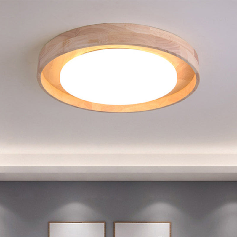 Plafonnier LED rond en acrylique de 15"/19" au design moderne, lumière chaude/blanche